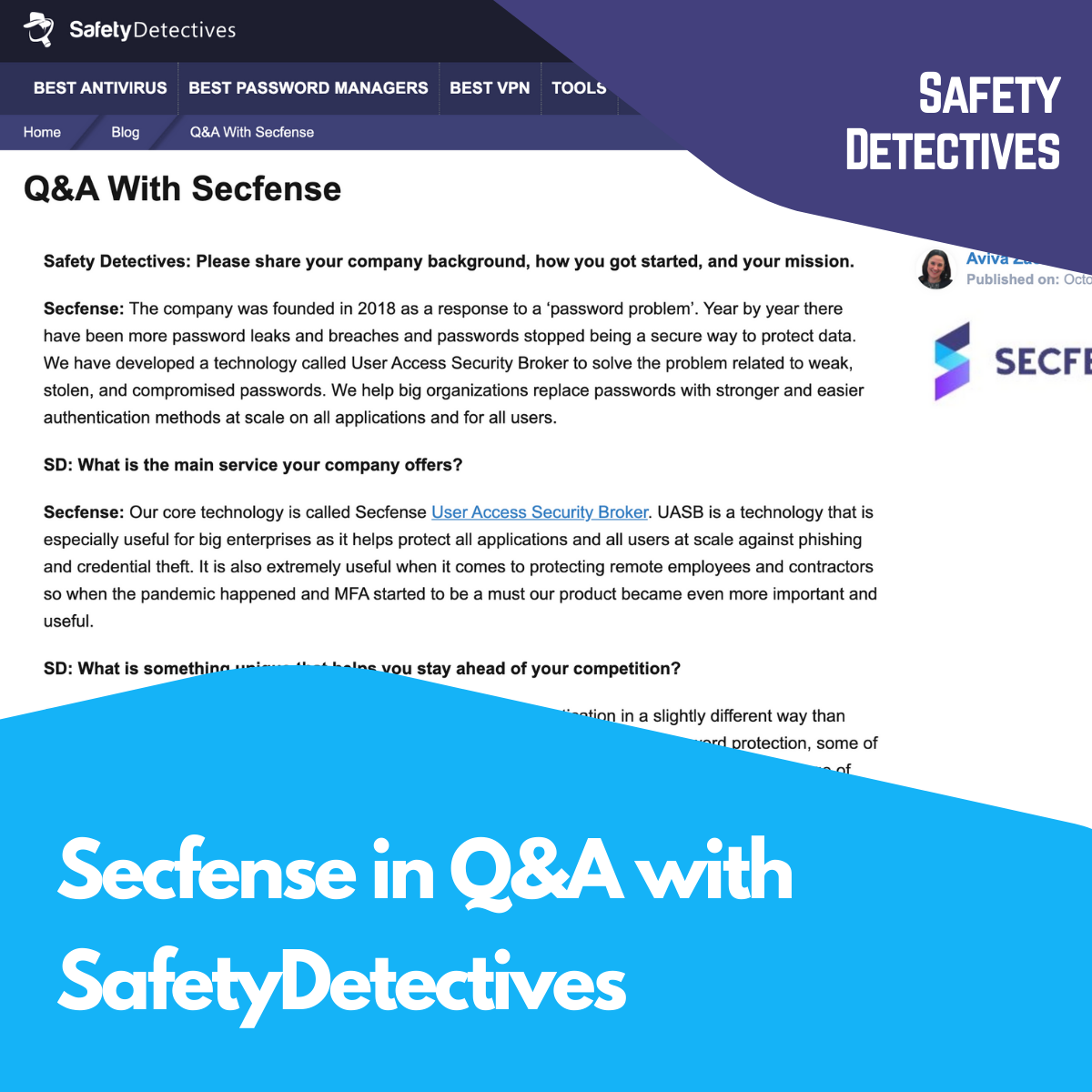 Secfense in Q&A with SafetyDetectives